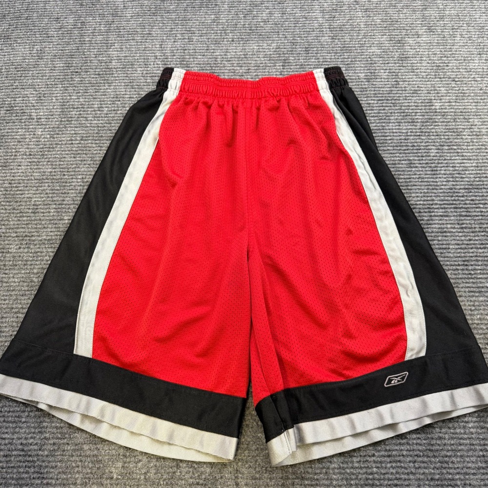 Vintage Reebok RBK Dazzle Basketball Shorts Size Medium Red Shimmer Super Shiny